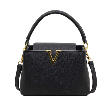 PU crossbody torba s V oblikom, ulični stil, džep s zatvaračem, poliester podstava, otvaranje s klapnom, Zima 2025