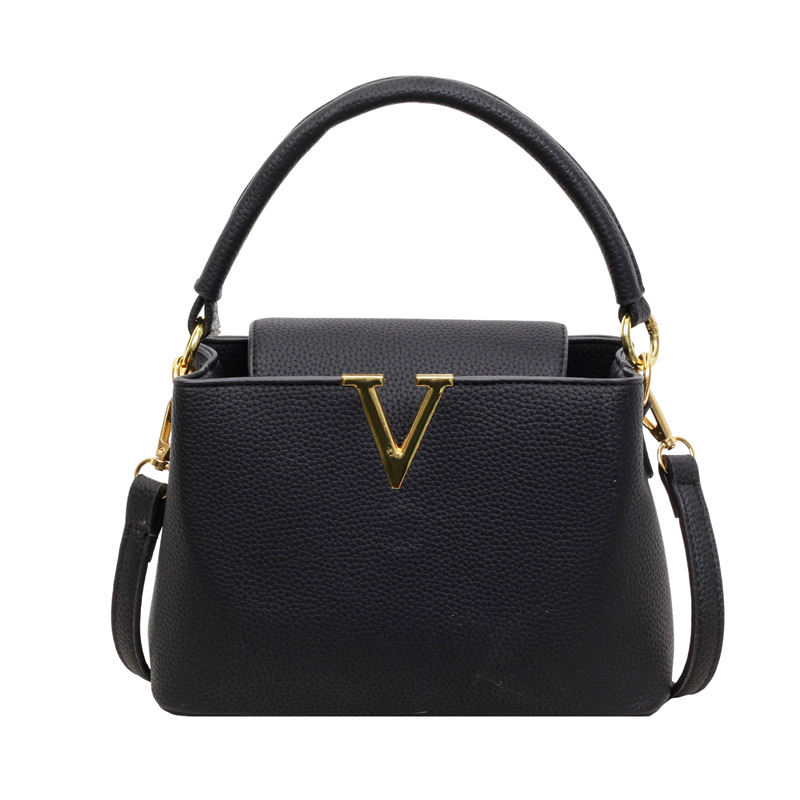 PU crossbody torba s V oblikom, ulični stil, džep s zatvaračem, poliester podstava, otvaranje s klapnom, Zima 2025