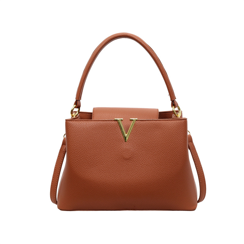 PU crossbody torba s V oblikom, ulični stil, džep s zatvaračem, poliester podstava, otvaranje s klapnom, Zima 2025