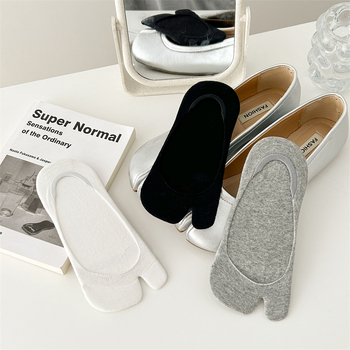 Чорапи за жени с отделни пръсти – памук, дишащи, попиване на пот, анти триене, плетени с едно игло, 200 нишки