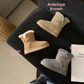 Unisex dječje visoke gležnjače od prave kože, otporno na hladnoću