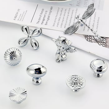 Mâner pentru ușa dulapului - Cupru, Finisaj periat, Model 03, Stil lux ușor