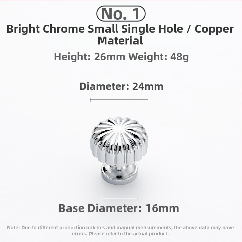 Mâner pentru ușa dulapului - Cupru, Finisaj periat, Model 03, Stil lux ușor