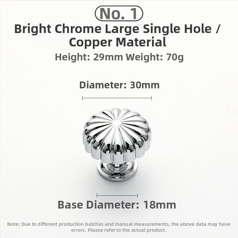 Mâner pentru ușa dulapului - Cupru, Finisaj periat, Model 03, Stil lux ușor