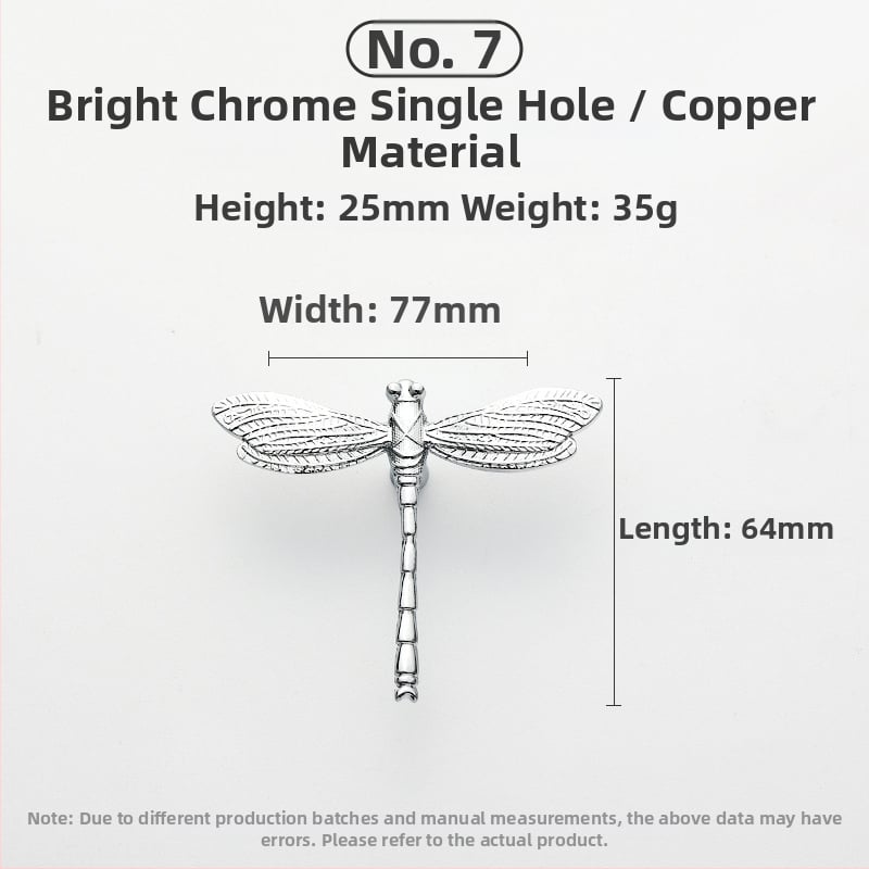 Mâner pentru ușa dulapului - Cupru, Finisaj periat, Model 03, Stil lux ușor