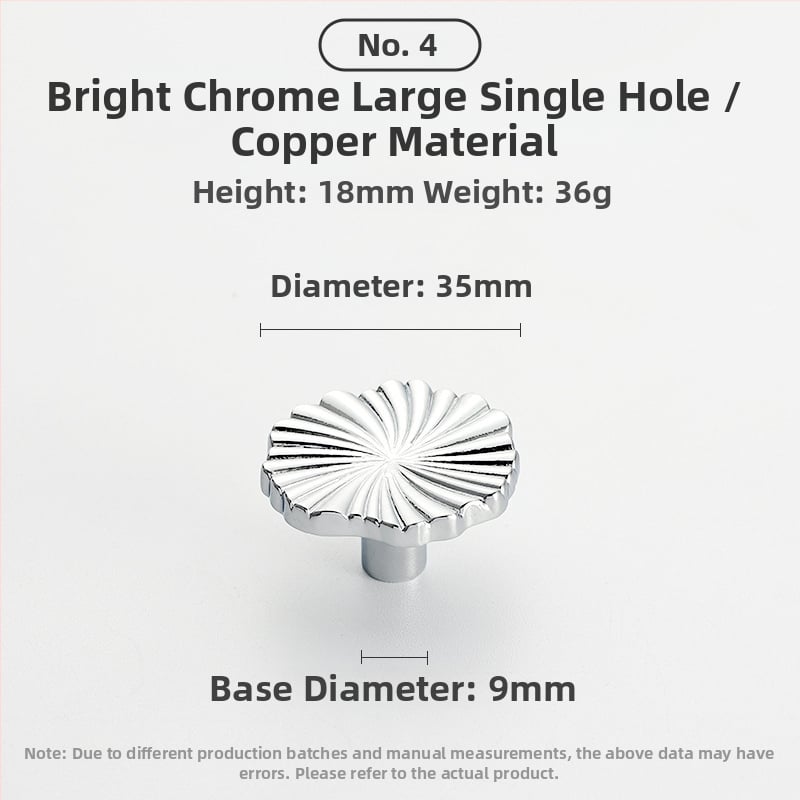 Mâner pentru ușa dulapului - Cupru, Finisaj periat, Model 03, Stil lux ușor