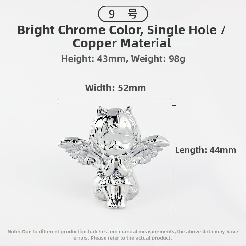 Mâner pentru ușa dulapului - Cupru, Finisaj periat, Model 03, Stil lux ușor