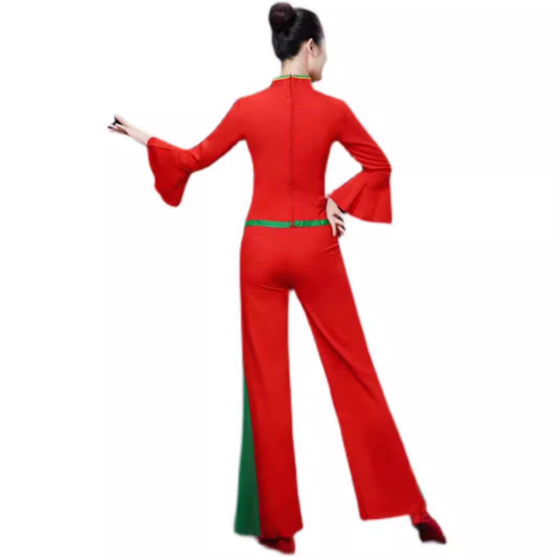 Yangge plesni kostim za žene — komplet za Yangge ples, materijal pamuk-svil, glavna tkanina 30–50%, spandex 30–50%