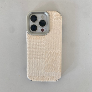Husă iPhone cu model denim, accente electroplating, TPU ultra-subțire, rezistentă la șocuri pentru seriile iPhone 12/13/14