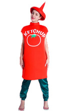 Cosplay kombinezon, unisex, kečap print, poliester 95%+, proljeće 2025, za uzrast 18–24