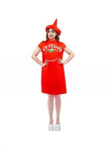 Cosplay kombinezon, unisex, kečap print, poliester 95%+, proljeće 2025, za uzrast 18–24