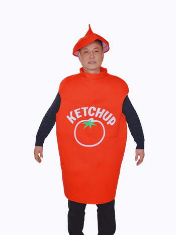 Cosplay kombinezon, unisex, kečap print, poliester 95%+, proljeće 2025, za uzrast 18–24