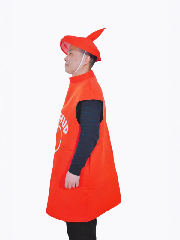 Cosplay kombinezon, unisex, kečap print, poliester 95%+, proljeće 2025, za uzrast 18–24