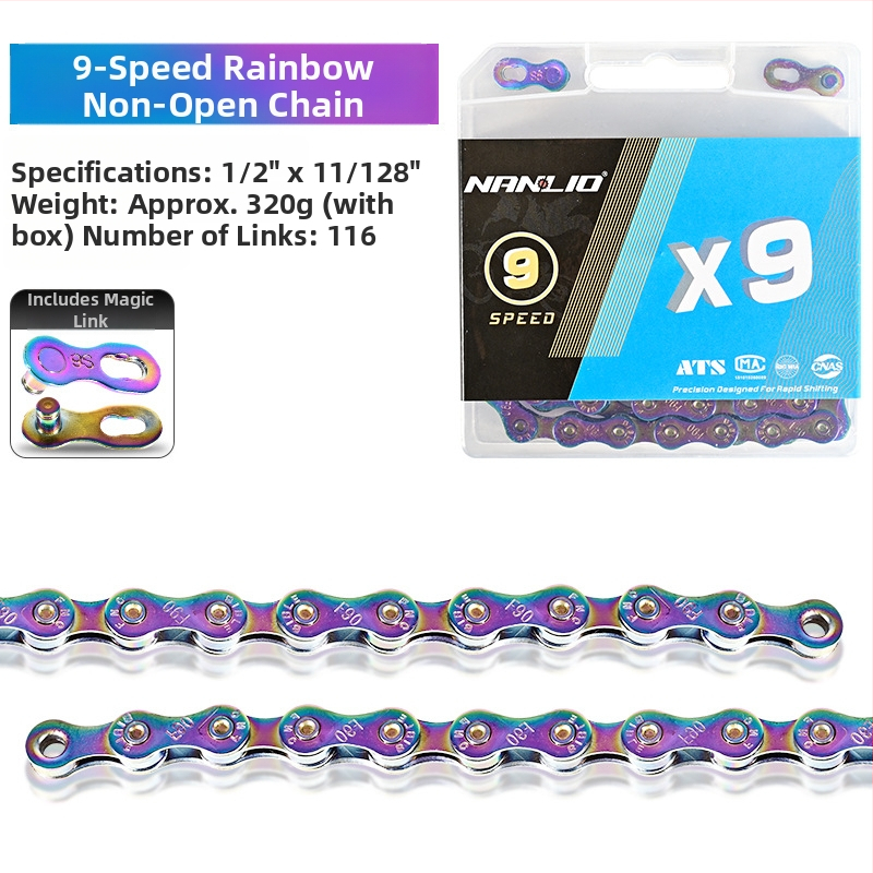NanLio X12 αλυσίδα ποδηλάτου από ανοξείδωτο ατσάλι για 8–12 ταχύτητες