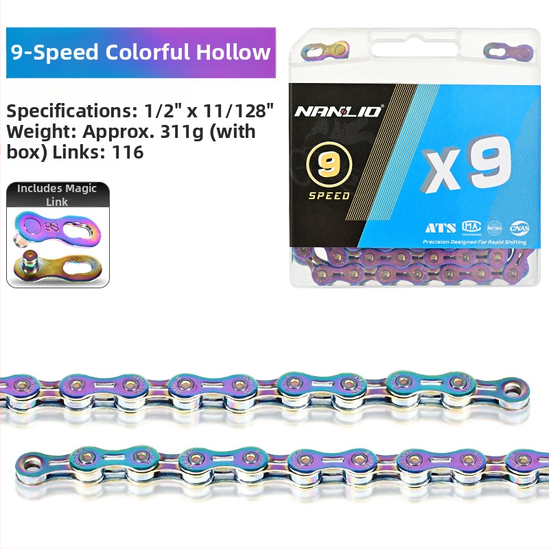 NanLio X12 αλυσίδα ποδηλάτου από ανοξείδωτο ατσάλι για 8–12 ταχύτητες