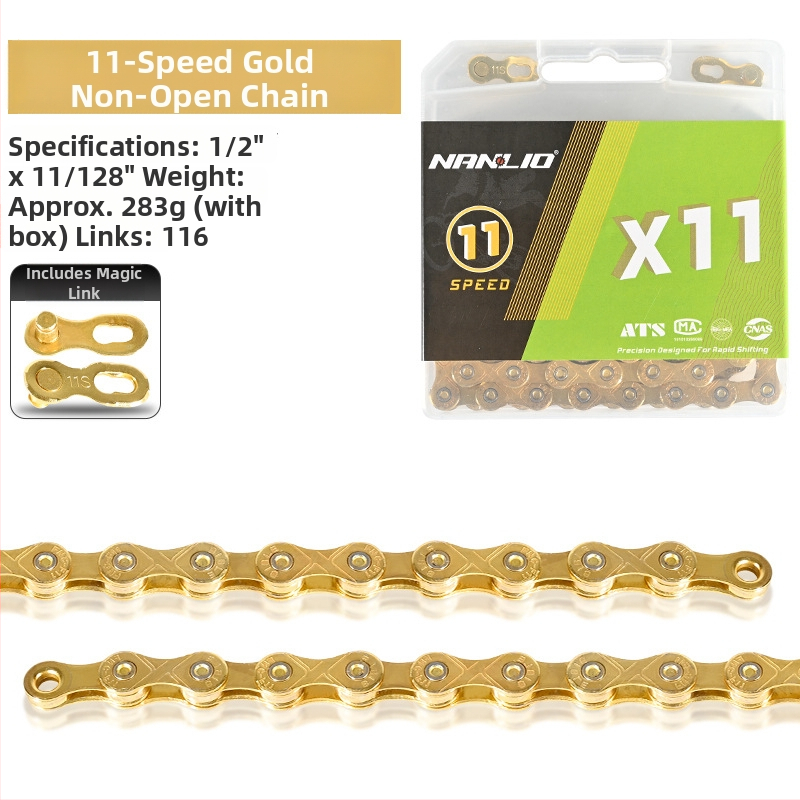 NanLio X12 αλυσίδα ποδηλάτου από ανοξείδωτο ατσάλι για 8–12 ταχύτητες