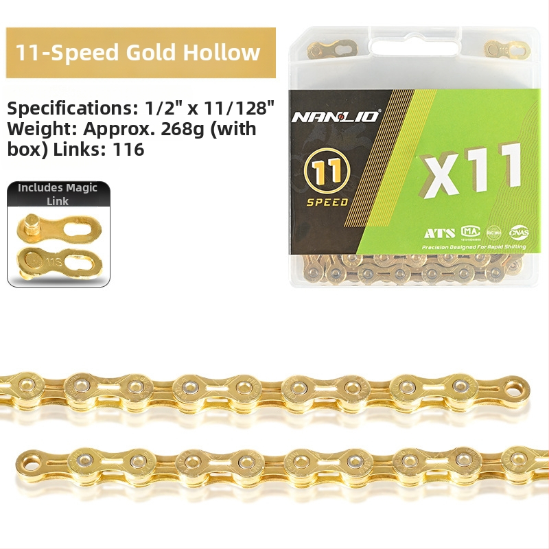 NanLio X12 αλυσίδα ποδηλάτου από ανοξείδωτο ατσάλι για 8–12 ταχύτητες
