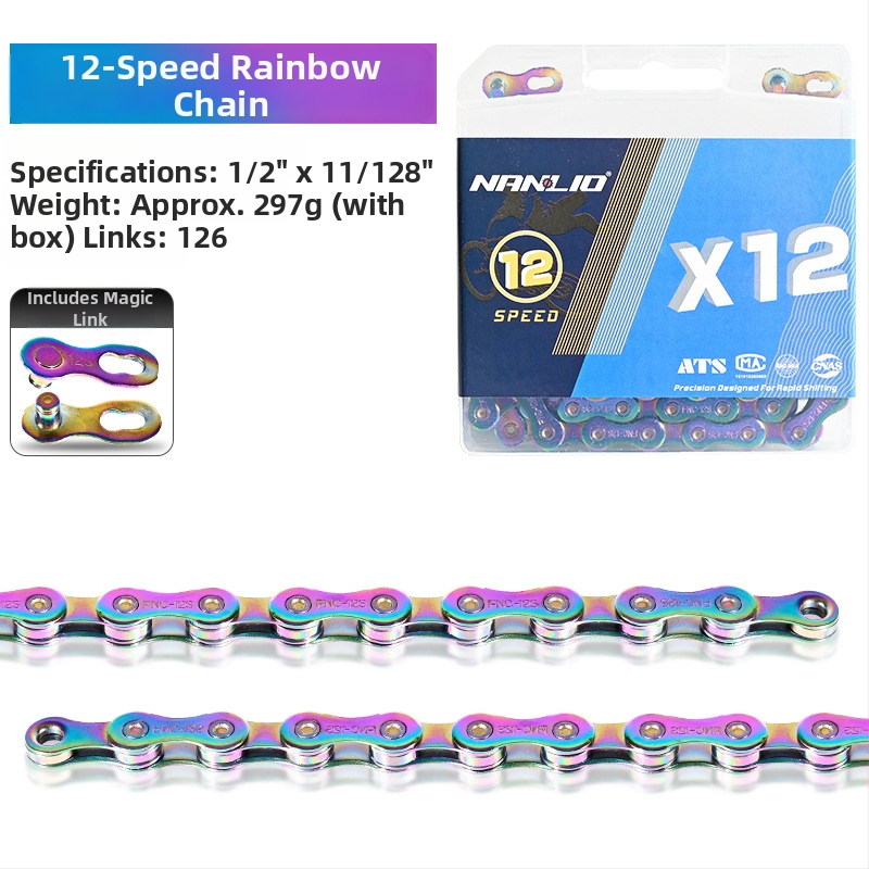 NanLio X12 αλυσίδα ποδηλάτου από ανοξείδωτο ατσάλι για 8–12 ταχύτητες