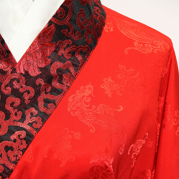 Hanfu plesna haljina s širokim rukavima i zakrivljenim rubom, poliester tkanina, jacquard uzorak
