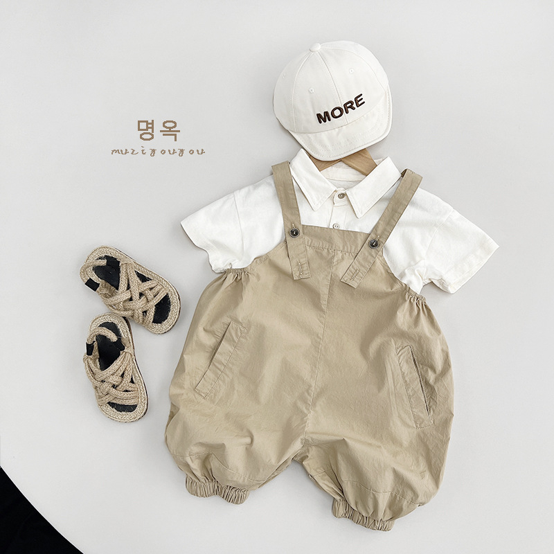 Dječje pamučne polo majice s kratkim rukavima – korejski stil, unisex, ljeto, uzrast 3–8 godina