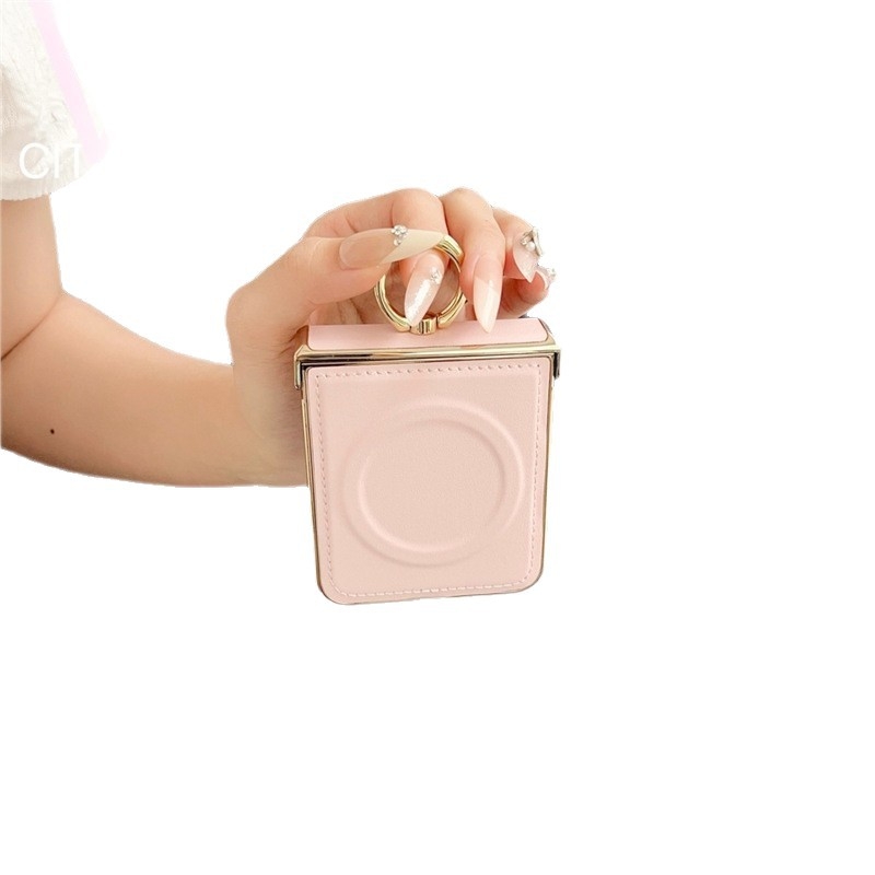 Carcasă de protecție pentru Samsung Galaxy Z Flip7/Z Flip6, stil japonez-coreean, piele artificială, finisaj mat, anti-alunecare, protecție la cădere