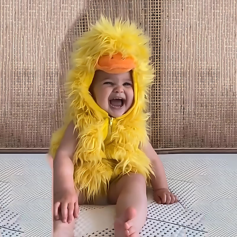 Dječji cosplay kostim s kapuljačom — lik Little Yellow Duck, JQFZC, poliester tkanina, sadržaj poliester 70–80%, proljeće 2025