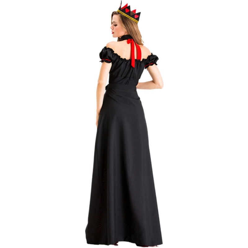 Cosplay haljina Kraljica Srca, inspirirana Alisi u Zemlji čuda, poliesterska smjesa, bez ovratnika, za žene 18–24