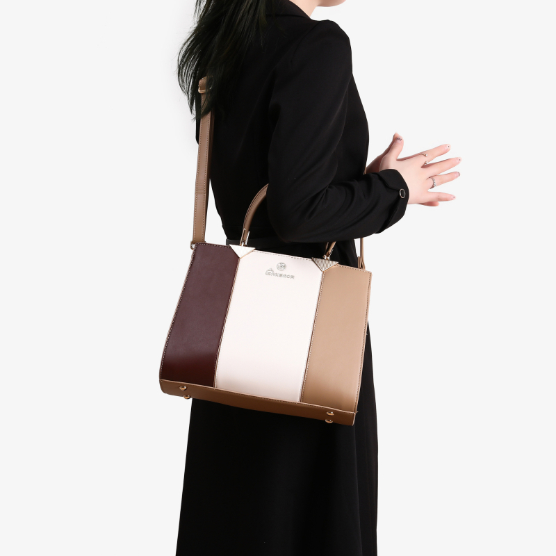 SAKEMOR PU Casual Travel Tote, vodoravnog pravokutnog oblika, zatvaranje na zip