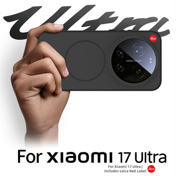 Pouzdro na Xiaomi 17 Ultra - dvojitý dizajn s mäkkými okrajmi a pevným zadným panelom z akrylu; matný povrch; proti otlačkom prstov