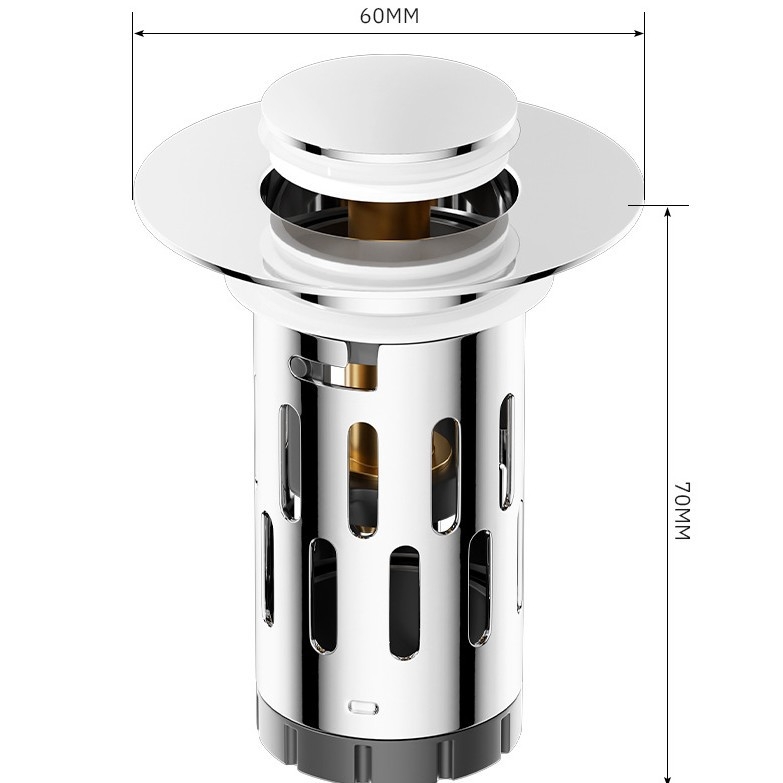 Desley odvoda zátka za umivaonik s filtrom, od nehrđajućeg čelika 304, model CL003-01, moderan minimalist stil, težina 55 g