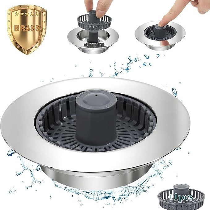 Filter sudopera za kuhinju s mesinganim tijelom i ABS košarom, 100 g, Nine Rong, podrijetlo Kina