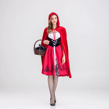Cosplay kapuljača za Halloween – Kostim Crvenkapica, ženski kostim, pamuk-poliester smjesa