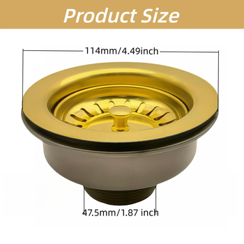 Set odvoda za sudoper, 304 nehrđajući čelik i PP, Source Mother, američki stil, 180 g