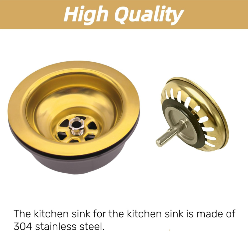 Set odvoda za sudoper, 304 nehrđajući čelik i PP, Source Mother, američki stil, 180 g