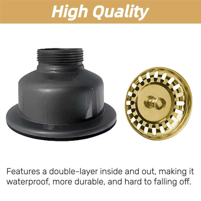 Set odvoda za sudoper, 304 nehrđajući čelik i PP, Source Mother, američki stil, 180 g