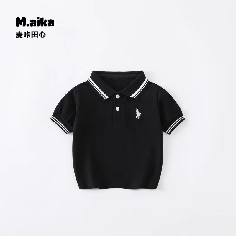 Dječja polo majica od pamuka, prugasti uzorak, ljeto, uzrast 3–8 godina.