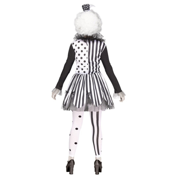 M-XL Halloween kostim klauna s crno-bijelim prugama, cosplay