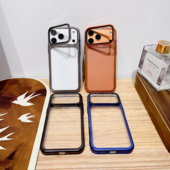 Carcasă iPhone cu husă dură și suport încorporat, policarbonat, disipare a căldurii, protecție împotriva căderilor; compatibilă cu iPhone 12-17 Pro/Max