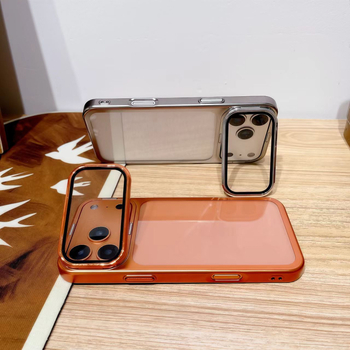 Carcasă iPhone cu husă dură și suport încorporat, policarbonat, disipare a căldurii, protecție împotriva căderilor; compatibilă cu iPhone 12-17 Pro/Max