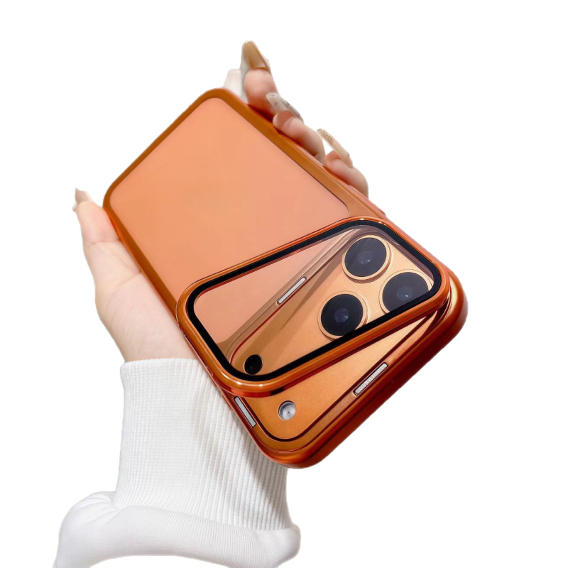 Carcasă iPhone cu husă dură și suport încorporat, policarbonat, disipare a căldurii, protecție împotriva căderilor; compatibilă cu iPhone 12-17 Pro/Max