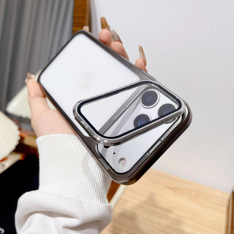 Carcasă iPhone cu husă dură și suport încorporat, policarbonat, disipare a căldurii, protecție împotriva căderilor; compatibilă cu iPhone 12-17 Pro/Max