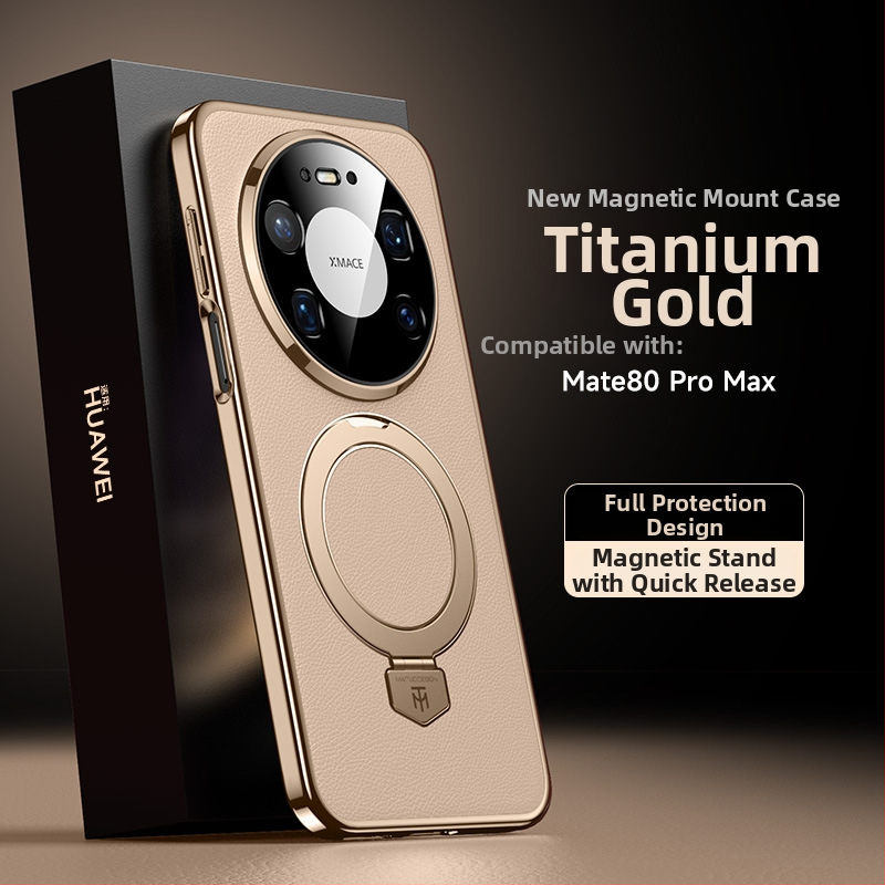 Ochranný obal Huawei Mate80 s Maituo magnetickým oporným mechanizmom, 2-v-1 mäkký okraj a tvrdý zadný panel z akrylu, elektroplátovaný povrch, proti pádu