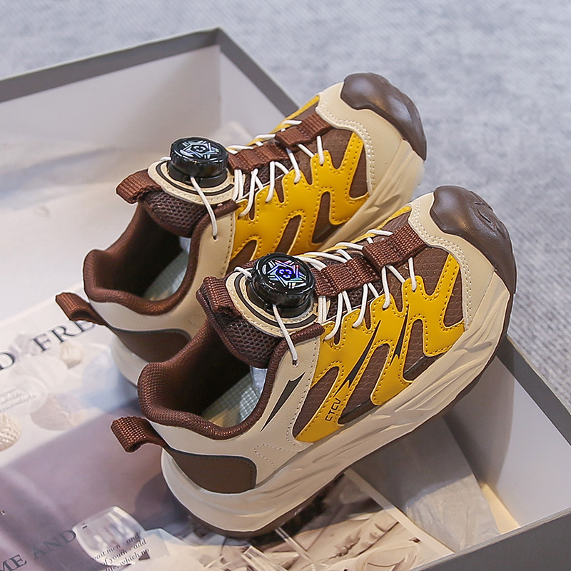 Dječje tenisice Dad Shoes s rotirajućim gumbom — lagane, unisex, gornji dio od super vlakna, EVA potplat, protuklizne