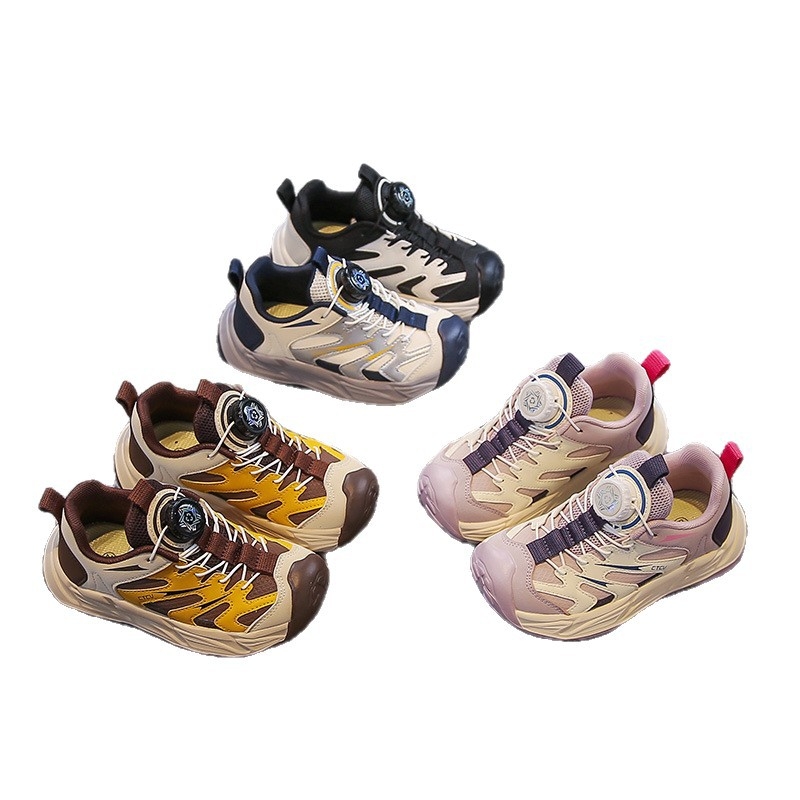 Dječje tenisice Dad Shoes s rotirajućim gumbom — lagane, unisex, gornji dio od super vlakna, EVA potplat, protuklizne