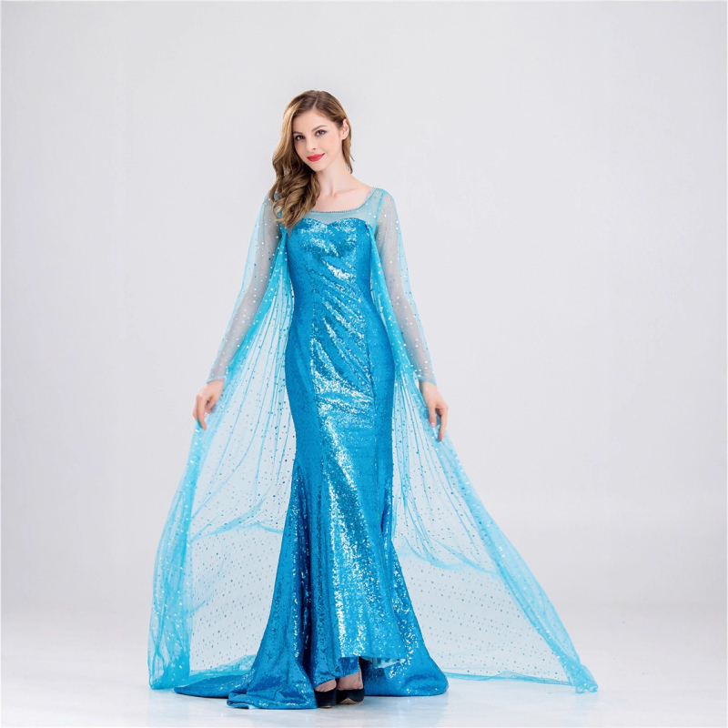 Cosplay haljina Snježna princeza – inspirirano Elsa/Anna, 80/20 poliester, Yuemei Kaishi, za igre, anime i RPG, uzrast 18–24