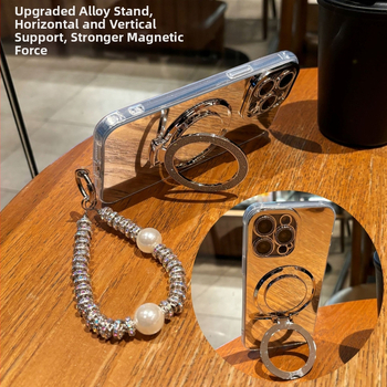 Zrkadlo na líčenie pre obal iPhone — TPU, elektroplátový povrch, proti pádu, možnosť prispôsobenia, kompatibilné s iPhone 11/12/13/14 sériou