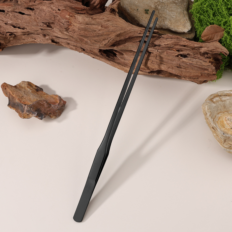 Öt részes rozsdamentes acél akvárium eszköz készlet: növényolló, erős szorító, sík homokkaparó és algakaparó — modell 00-263