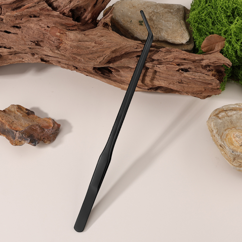 Öt részes rozsdamentes acél akvárium eszköz készlet: növényolló, erős szorító, sík homokkaparó és algakaparó — modell 00-263