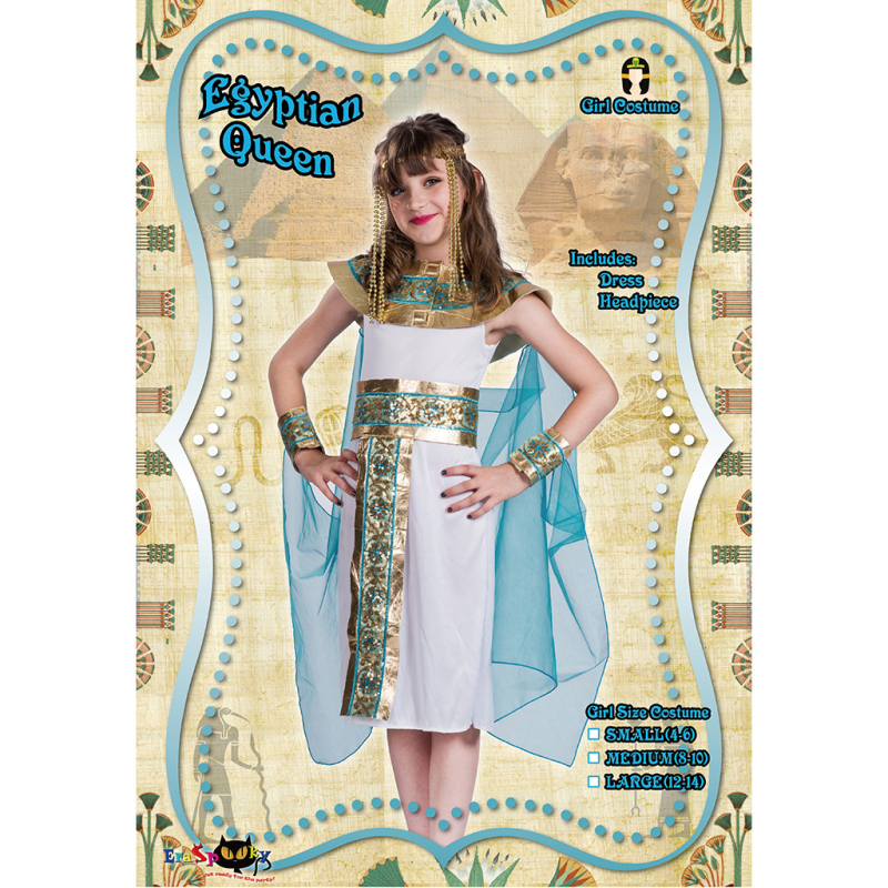 Kostim za cosplay Egipatska Kraljica za djevojčice, poliester 90%, pogodan za maškare i Halloween, proljeće 2023