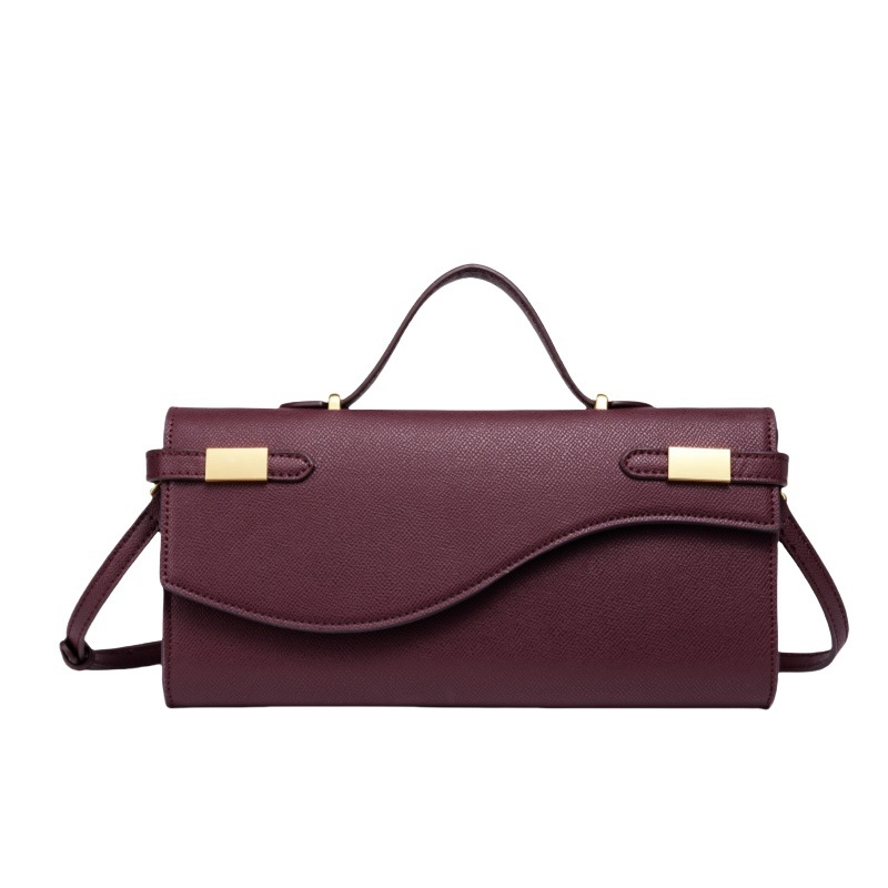 Yaqi PU kožna mini crossbody torbica, retro tekstura, magnetsko zatvaranje, podstava od poliestera, vodoravni kvadratni oblik